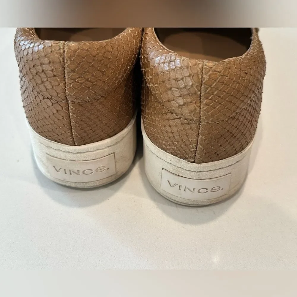 Vince Warren Snake-Embossed‎ Leather Platform